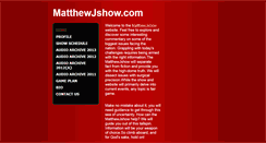 Desktop Screenshot of matthewjshow.com